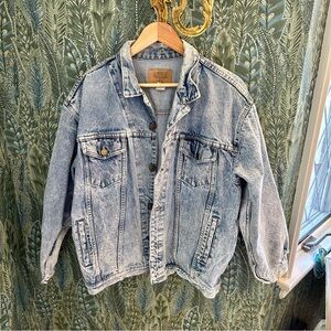Vintage Gap 80’s Acid Wash Trucker Jacket, Size Medium